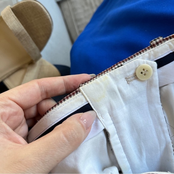 Theory Demitria Virgin Wool Blend Multicolor Checked Plaid Pants Size 4 - Picture 10 of 10